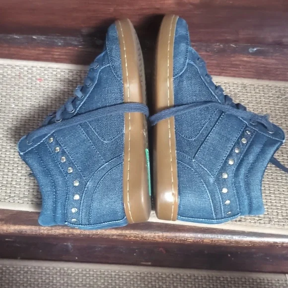 Guess Women Denim High-Top Sneakers Size 7.5M - Picture 7 of 12